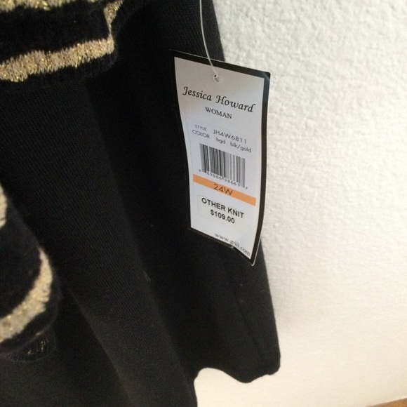 Jessica Howard NWT Black & Tan Jacket Dress With Attached Necklace Wedding W24 - Picture 7 of 8